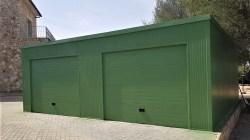 Montaje de garaje prefabricado doble en Mallorca